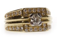 Lot 129 - GENTLEMAN'S EIGHTEEN CARAT GOLD DIAMOND RING...