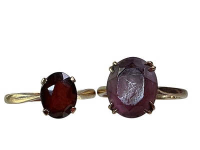 Lot 678 - TWO GEM SET RINGS