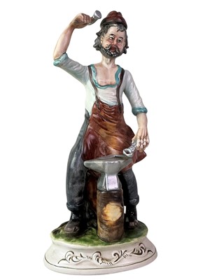 Lot 838 - CAPODIMONTE FIGURE OF A FARRIER