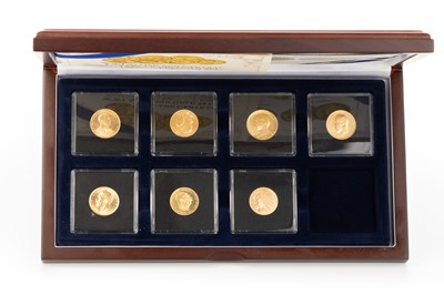 Lot 80 - WWII ALLIED AND CENTRAL POWERS SEVEN GOLD COIN SET