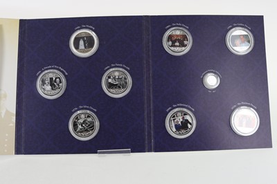 Lot 90 - THE PLATINUM WEDDING ANNIVERSARY PHOTOGRAPHIC COIN SET