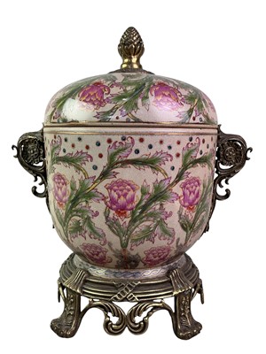 Lot 11 - LARGE CERAMIC AND METAL URN