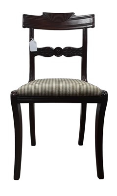 Lot 16 - LATE REGENCY MAHOGANY SINGLE CHAIR