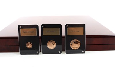 Lot 96 - DUNKIRK COMMEMORATIVE GOLD FIVE SOVEREIGN SET