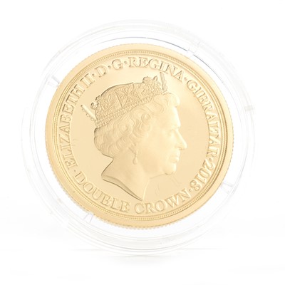 Lot 101 - ELIZABETH II NINE CARAT GOLD MENIN GATE-IN MEMORY OF THE FALLEN PROOF DOUBLE CROWN
