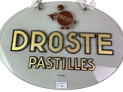 Lot 149 - GLASS ADVERTISING SIGN