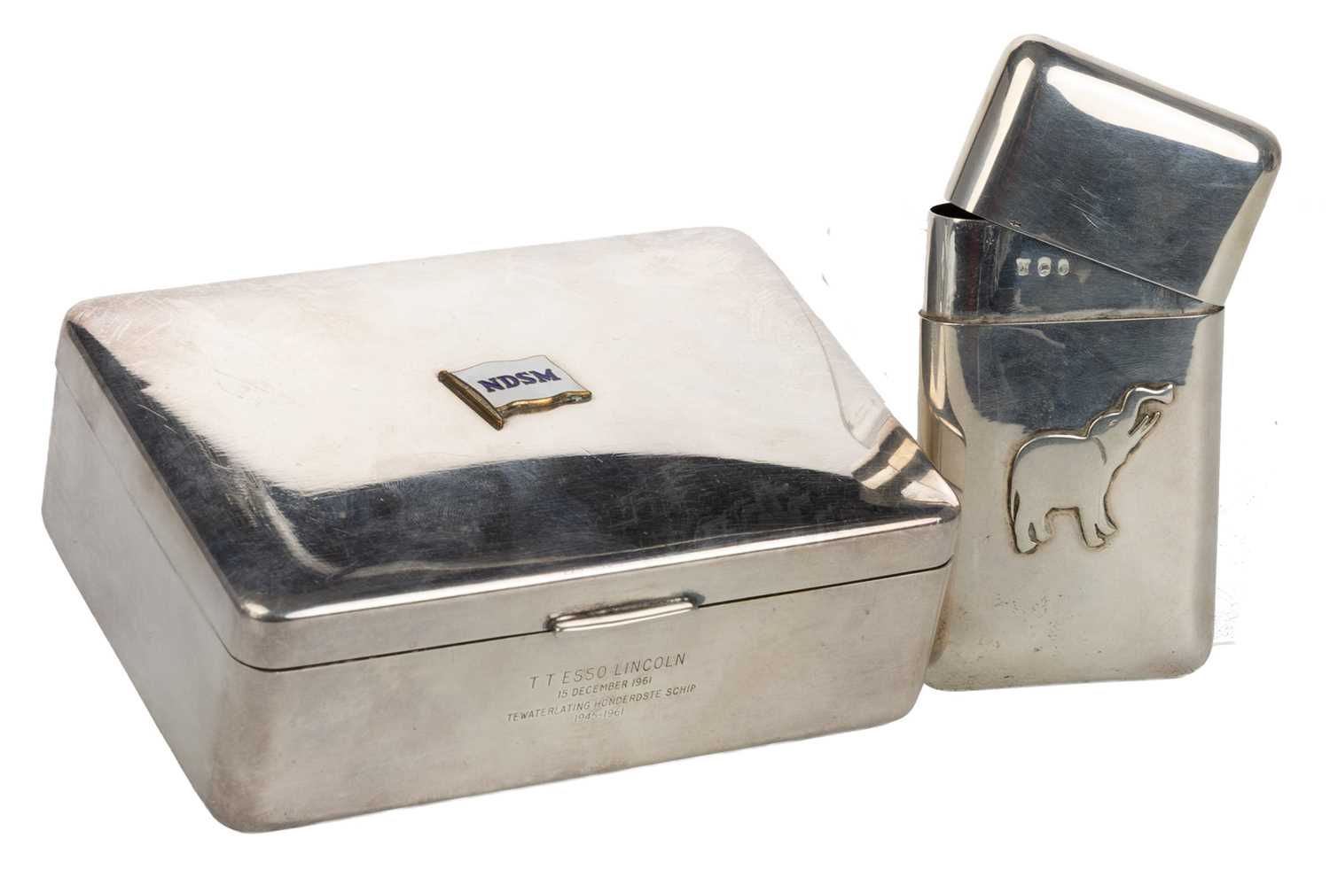 Lot 160 - VINTAGE CONTINENTAL SILVER CIGARETTE CASE