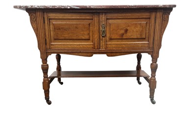 Lot 68 - VICTORIAN OAK WASHSTAND