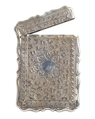 Lot 982 - VICTORIAN SILVER CARD CASE