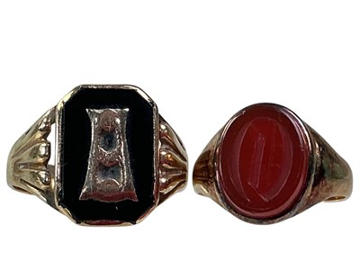 Lot 51 - TWO GOLD SIGNET RINGS