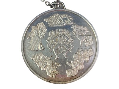 Lot 53 - SILVER TWELVE DAYS OF CHRISTMAS PENDANT ON CHAIN