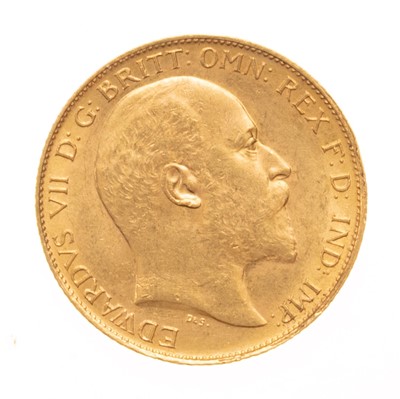 Lot 105 - EDWARD VII GOLD HALF SOVEREIGN