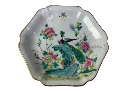 Lot 1367 - CHINESE PORCELAIN FOOTED DISH