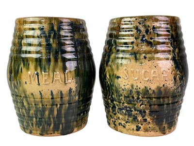 Lot 105 - TWO CERAMIC KITCHEN JARS