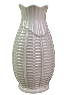 Lot 153 - BELLEEK PORCELAIN MOORE PATTERN VASE