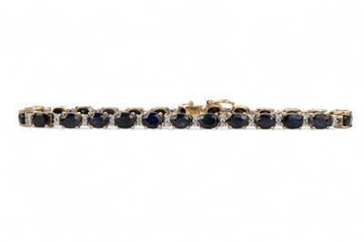 Lot 744 - SAPPHIRE BRACELET