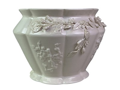 Lot 187 - BELLEEK PORCELAIN THORN FLOWER POT