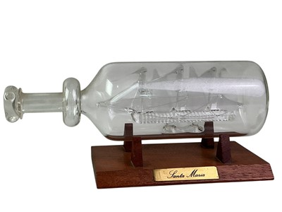 Lot 191 - FIVE GLASS MODEL SHIPS