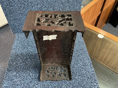 Lot 1372 - PAIR OF CHINESE HARDWOOD STANDS