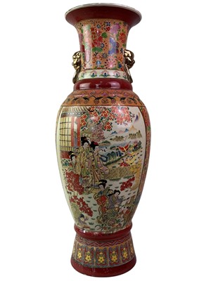 Lot 346 - LARGE REPRODUCTION JAPANESE SATSUMA VASE