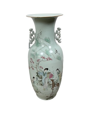 Lot 1387 - LARGE CHINESE FAMILLE ROSE VASE