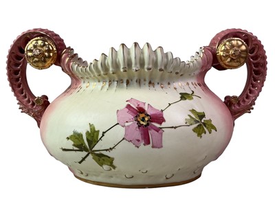 Lot 359 - AUSTRIAN PORCELAIN TWIN HANDLED BOWL