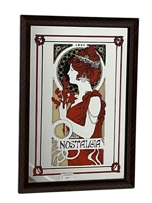 Lot 375 - ART DECO STYLE PUB WALL MIRROR