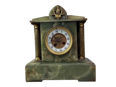 Lot 283 - ONYX MANTEL CLOCK