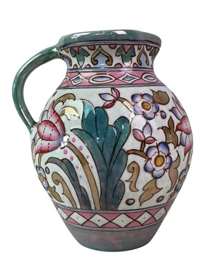 Lot 402 - BURSLEY WARE POTTERY PITCHER