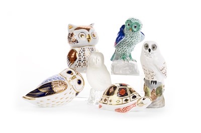 Lot 409 - HEREND PORCELAIN OWL FIGURE