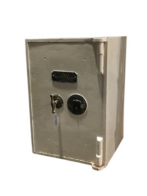 Lot 276 - WROUGHT IRON SAFE