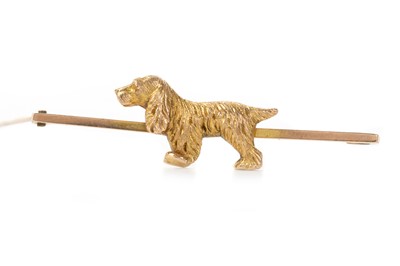Lot 499 - SPANIEL BAR BROOCH