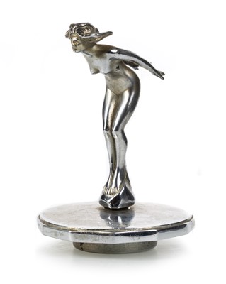 Lot 408 - IN THE MANNER OF L A ARONSON, ART DECO SPEED NYMPH CAR MASCOT