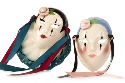 Lot 412 - TWO PORCELAIN MASKS