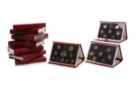 Lot 538 - TEN UK PROOF COINAGE SETS including Deluxe...