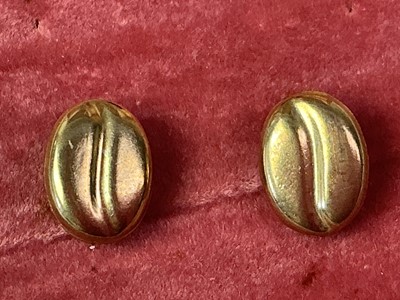 Lot 447 - TWO PAIRS OF COFFEE BEAN EARRINGS