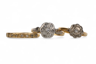 Lot 776 - THREE GOLD RINGS