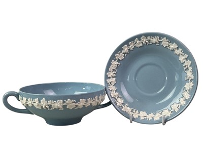 Lot 484 - GROUP OF WEDGWOOD EMBOSSED QUEENS WARE CERAMICS