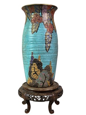 Lot 524 - LARGE CROWN DEVON ART DECO STYLE VASE