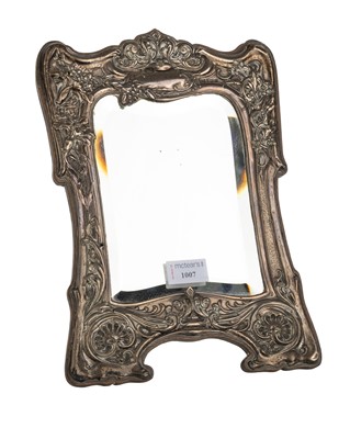 Lot 1007 - EDWARDIAN ART NOUVEAU SILVER EASEL MIRROR