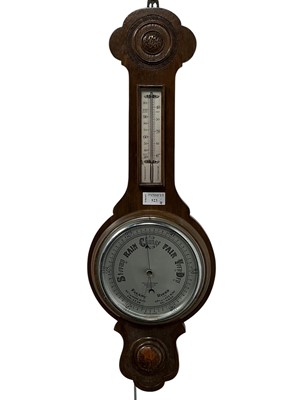 Lot 523 - OAK CASED BAROMETER