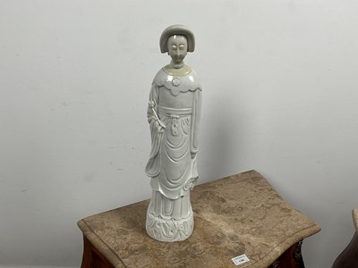 Lot 1396 - CHINESE BLANC DE CHINE FIGURE