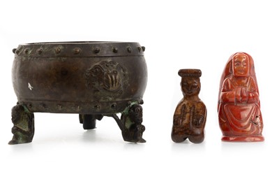 Lot 1400 - CHINESE BRONZE CENSER