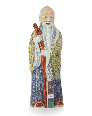 Lot 1401 - LARGE CHINESE PORCELAIN FIGURE