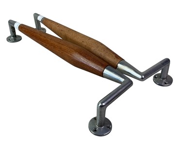 Lot 594 - THREE PAIRS OF VINTAGE DOOR HANDLES