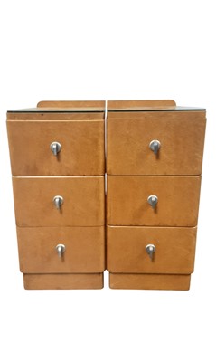 Lot 598 - PAIR OF VINTAGE STYLE BEDSIDE CABINETS