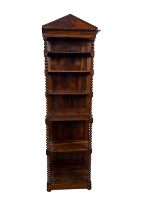 Lot 1281 - VICTORIAN ROSEWOOD WHATNOT