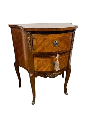 Lot 1283 - FRENCH STYLE DEMI LUNE CHEST