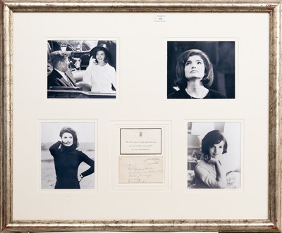 Lot 414 - KENNEDY INTEREST: THANK YOU NOTE FROM MRS KENNEDY