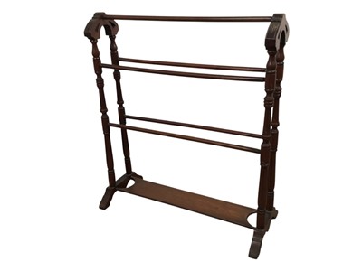 Lot 620 - VICTORIAN MAHOGANY TOWEL RAIL